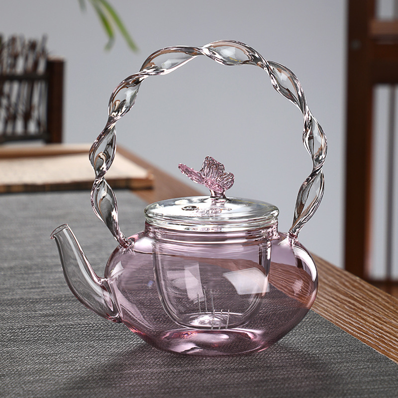 The making process of glass teapot