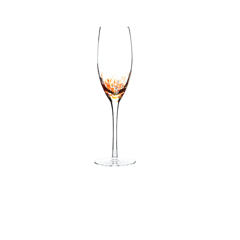 Colorful Polka Dot Glass Wine Glass