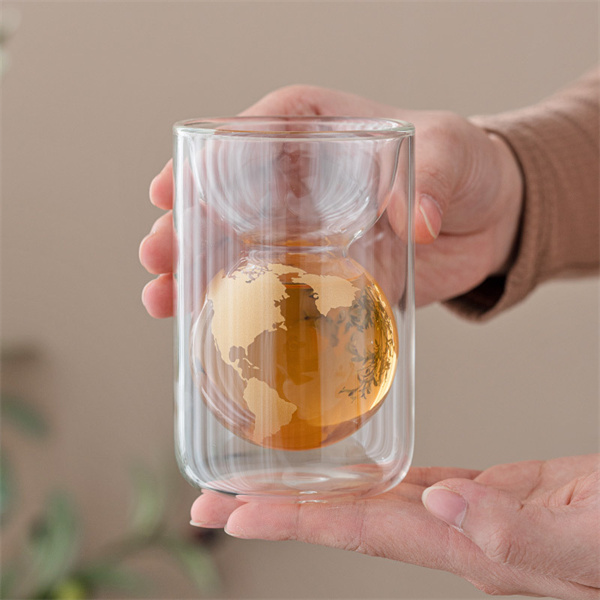 Creative earth glass water cup