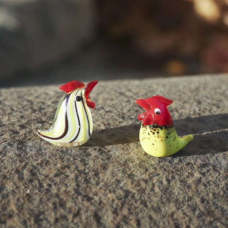 Cute chick glass ornament