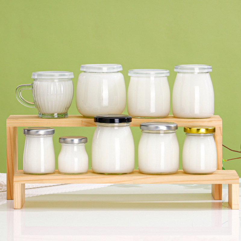 Pudding Milk Glass Bottle