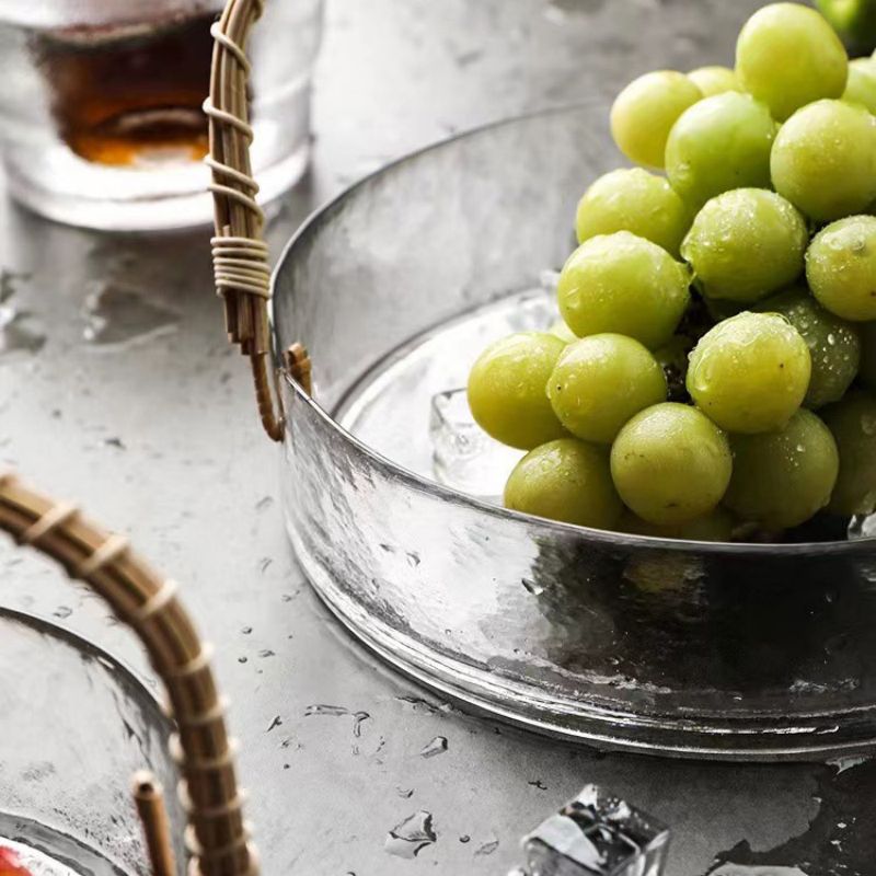 Rattan Glass Fruit Basket