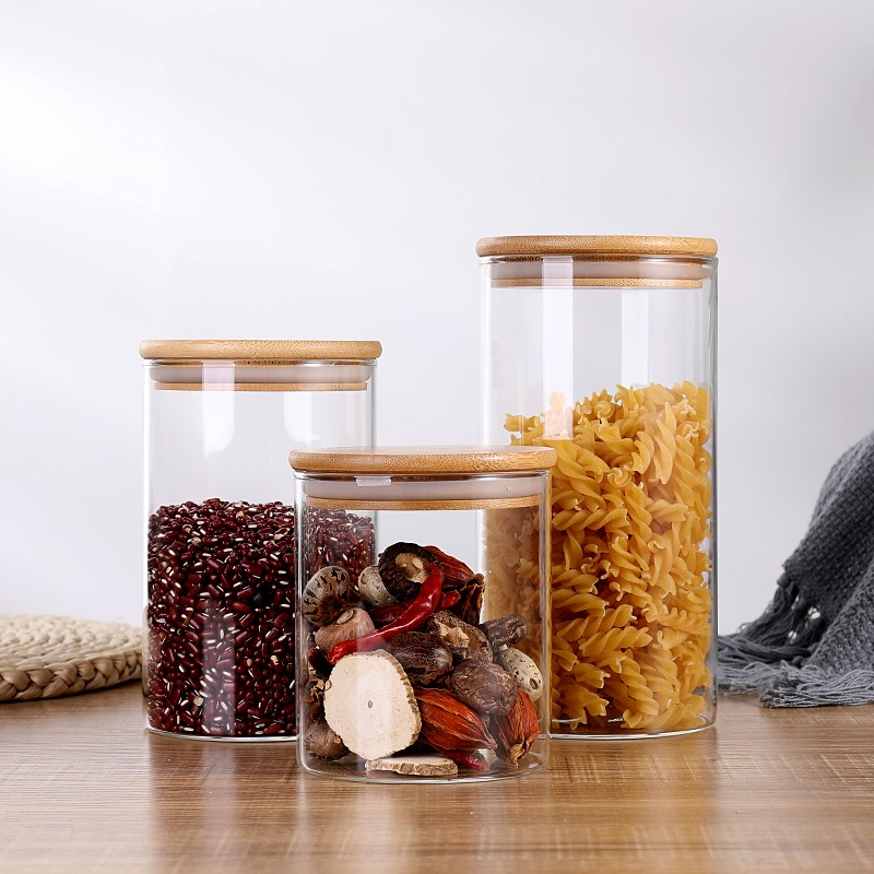 Simple Household Glass Storage Jar