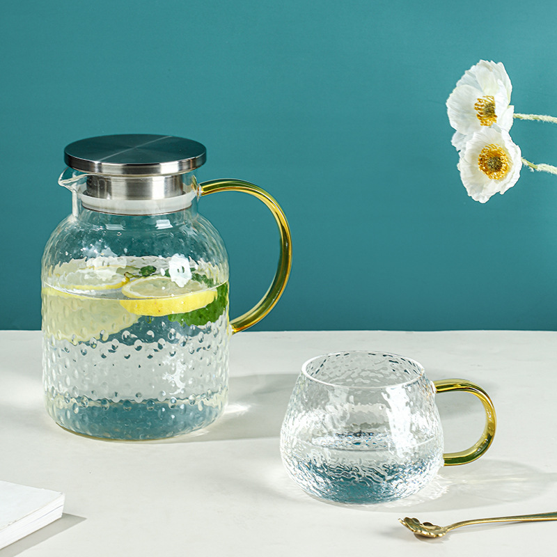 Wave dot glass kettle set